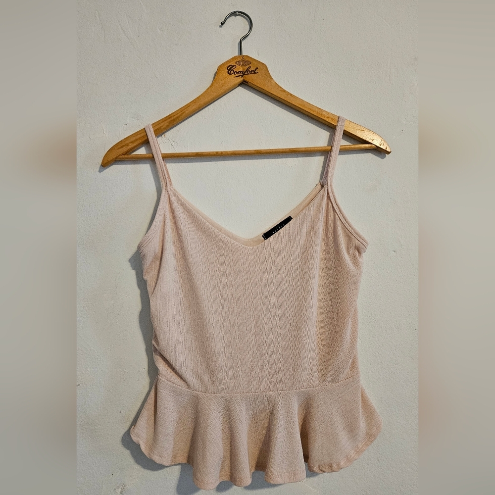 21 Saints Women’s Peplum Cami Top - Cream